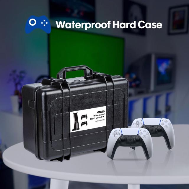 トラベルキャリングケースオーガナイザー大容量密封防水セーフティボックスPS5ゲームコンソール対応