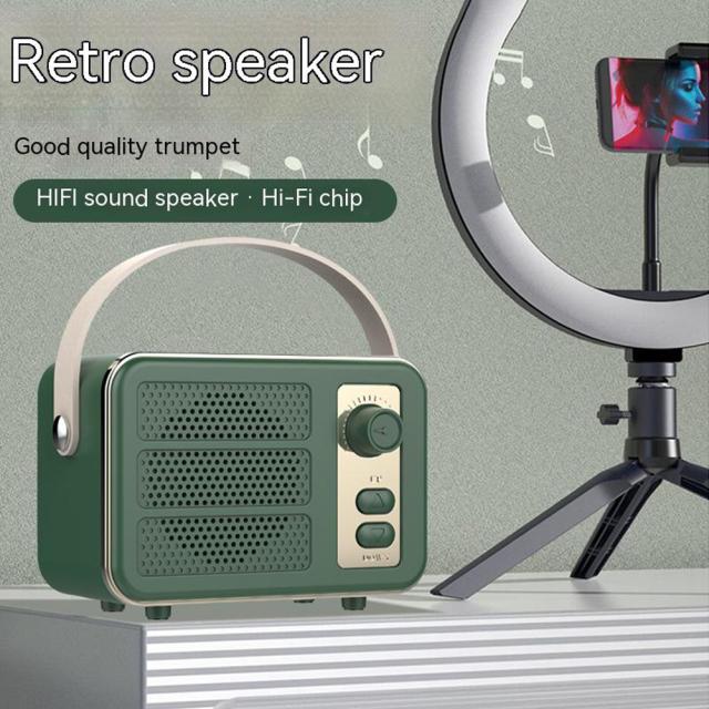 レトロ Bluetooth 対応 5.0 スピーカー Creative Type-c 充電式