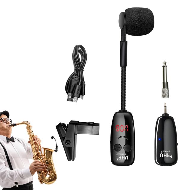 Uhf ワイヤレス サックス マイク システム屋外プロフェッショナル