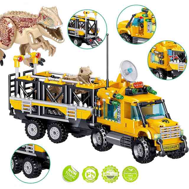 恐竜 おもちゃ トラック ジャングル ビルディング ブロック おもちゃ