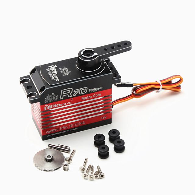 R70 70kgスーパートルクデジタルサーボ、1：5 Traxxas Arrma KratonBajaRcカーパーツ/ロボット/ボート/ヘリコプター用メタルアーム付き