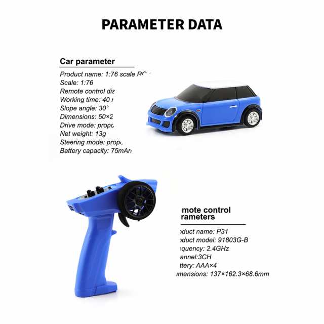 ターボレーシング 1:76 カラフルな Rc カーミニフルプロポーショナルと