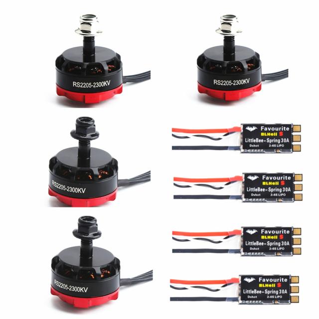 RS2205 2205 2300KV CW / CCW ブラシレス モーター FVT リトルビー スプリング 30A BLHeli_S FPV マーシャン QAV210 カメレオン用