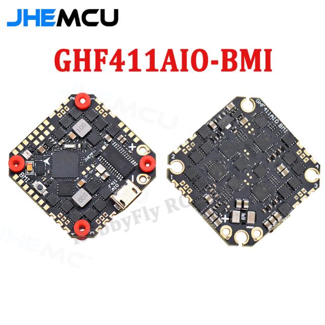 JHEMCU GHF411AIO-BMI 40a F411 フライト コントローラー Bmi270 W/5v 10v Bec 内蔵 40a Blheli_s 2-6s 4in1esc 25.5x25.5mm Fpv ドローン用