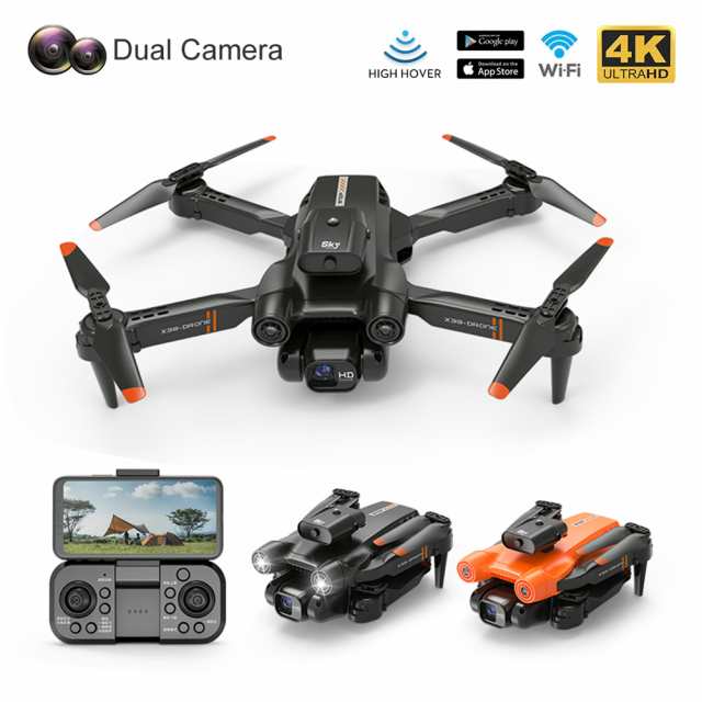 X39 ミニ ドローン 4k Hd デュアル Esc カメラ オプティカル フロー ポジショニング 障害物回避 折りたたみ式 Quadcopter Rc Dron おもちゃ ギフト