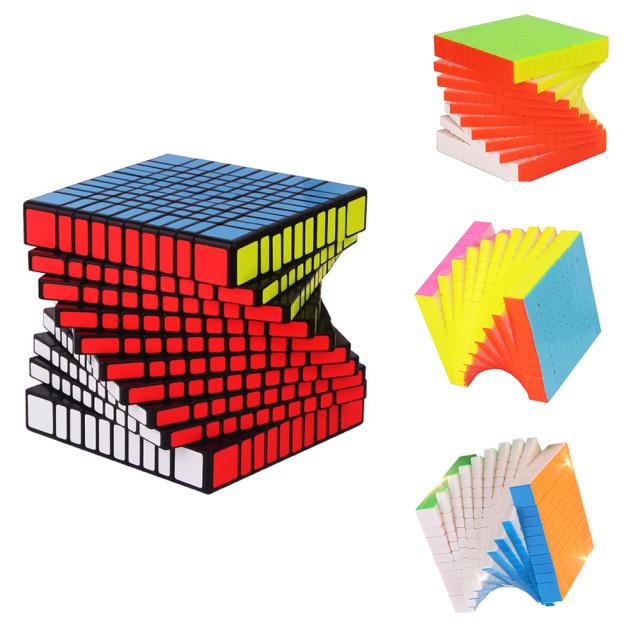 Yuxin Huanglong 10 × 10 × 10 マジックキューブプロフェッショナル 10 層難易度挑戦的なパズルキューブ教育玩具ギフト用の通販は
