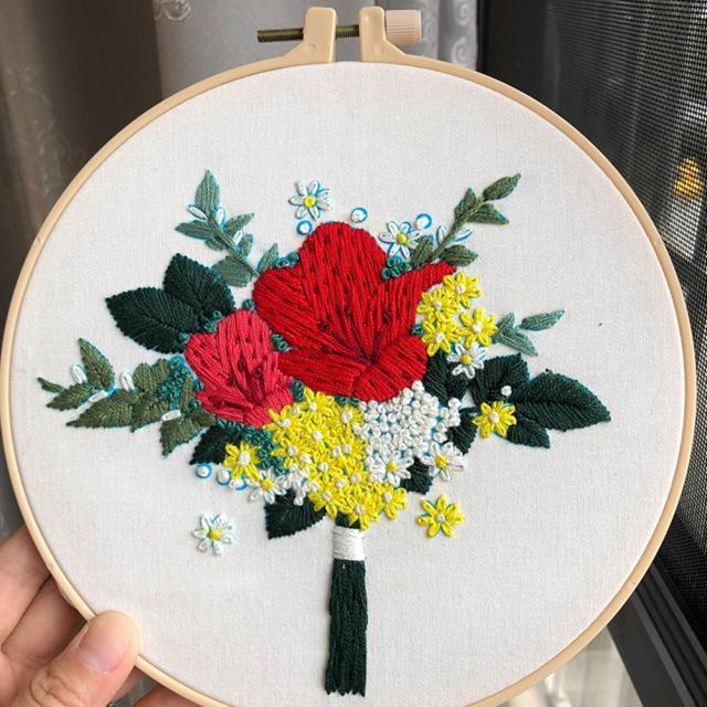 ヴィンテージ刺繍クロス＆ハンドメイド刺繍·͜· ♡ Amazon | 刺繍キット初心者向けクロスステッチキット刺しゅう