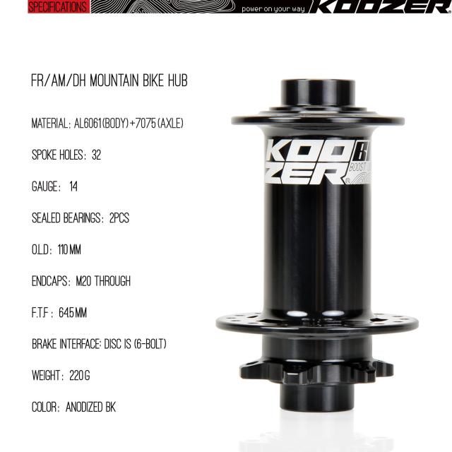 Bm540フロントハブ32穴15mmベアリングハブ（Fr / am / dh Mtbバイクアクセサリー用）_1