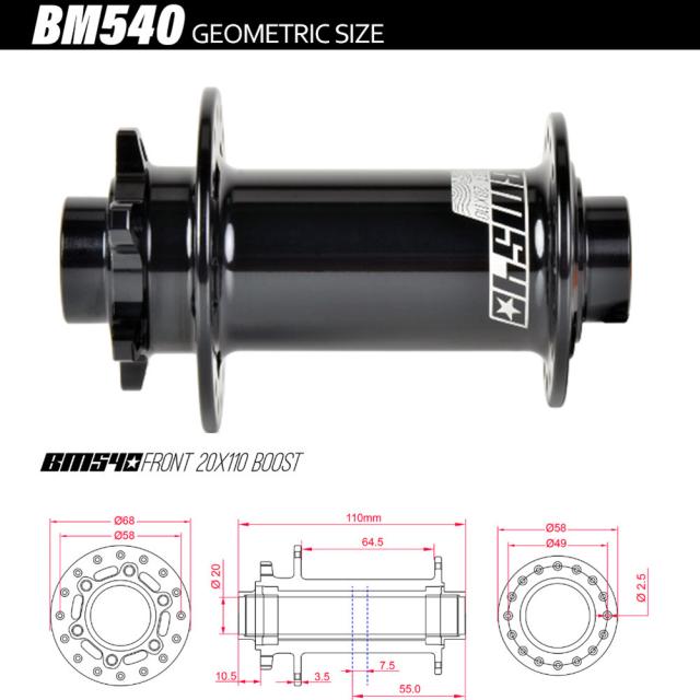 Bm540フロントハブ32穴15mmベアリングハブ（Fr / am / dh Mtbバイクアクセサリー用）_2