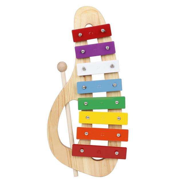 木琴セット オルフ楽器 シロフォン 木製＋メタル音板 マレット付き