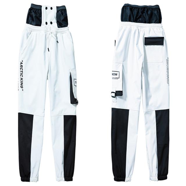 男性女性防風防雪スキーパンツ冬のハイキングパンツ調節可能な弾性ウエストバンドスキースポーツ屋外パンツスキーウェア 男性女性防風防雪スキーパンツ冬のハイキングパンツ調節可能な弾性