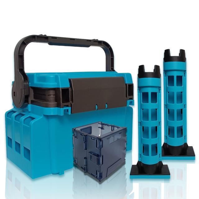 厚みのある座ることができる釣具ボックス釣り竿スタンド付きカップホルダー軽量大容量釣りボックスの通販は 7,237円