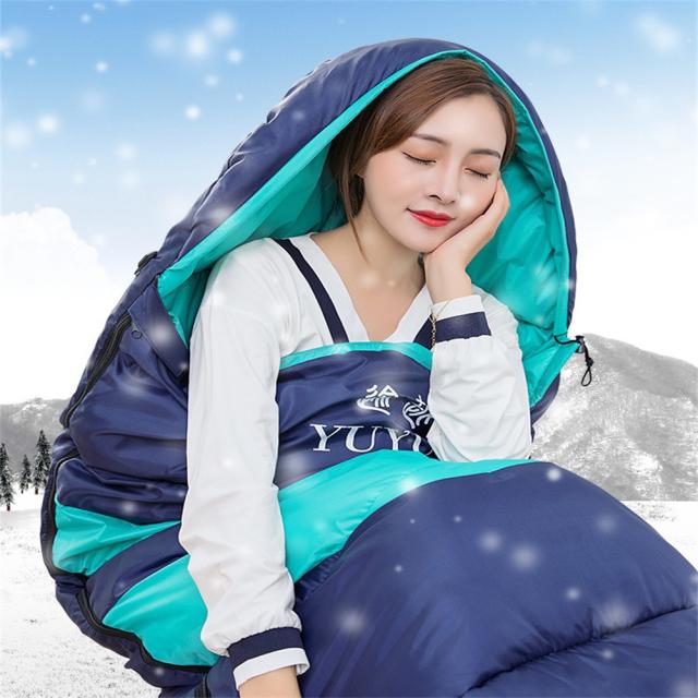 キャンプ用寝袋防水パワーバンク暖房厚く暖かい封筒スタイルのアンチキック寝袋
