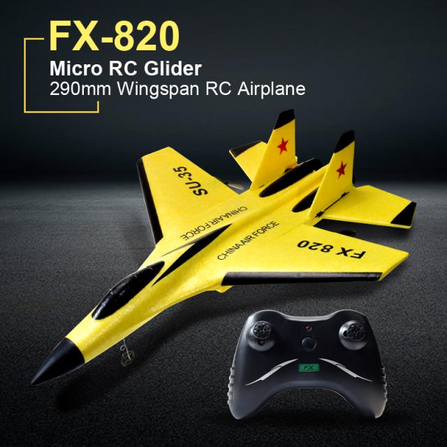 Fx820 2.4 グラムリモコン戦闘機 Su35 固定翼グライダーフォーム航空機