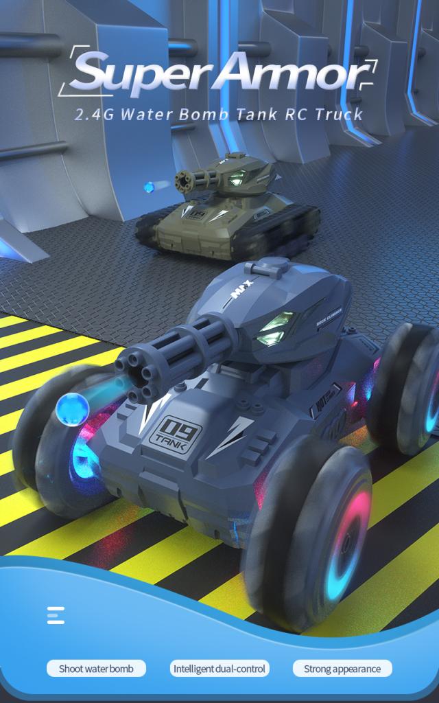 Q126 リモートコントロールカースプレータンクライトプログラミングドリフトカー子供のおもちゃクリスマス誕生日プレゼント