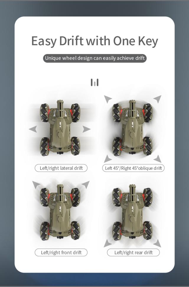 Q126 リモートコントロールカースプレータンクライトプログラミングドリフトカー子供のおもちゃクリスマス誕生日プレゼント