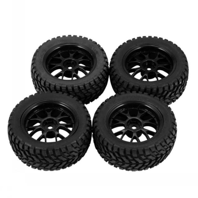 4pcs 75mm 1/141/16スケールオフロードバギータイヤホイール12mm