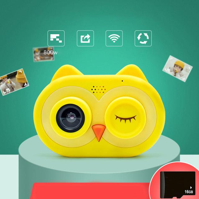 キッズミニ漫画フクロウ形スマートビデオカメラ写真ビデオ_8