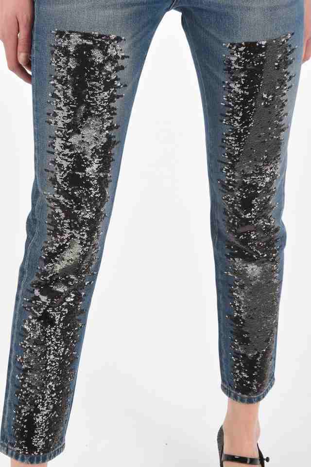 PHILIPP PLEIN フィリッププレイン デニム A18C WDT0848 PDE004N 08BS レディース SEQUINED DETAIL  BOYFRIEND DENIMS 【関税・送料無料】｜au PAY マーケット