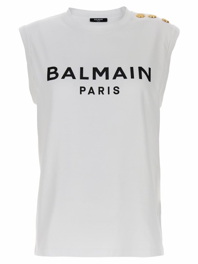 BALMAIN バルマン WHITE Tシャツ レディース 秋冬2023 BF1ED001BB02GAB