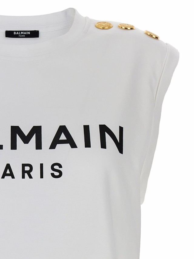 BALMAIN バルマン WHITE Tシャツ レディース 秋冬2023 BF1ED001BB02GAB