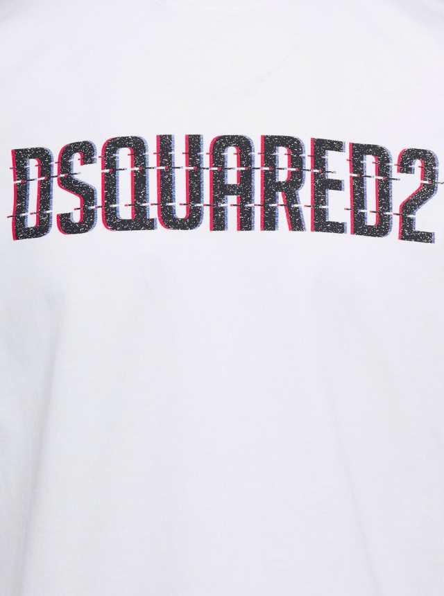 DSQUARED2 ディースクエアード ホワイト White Tシャツ メンズ 秋冬