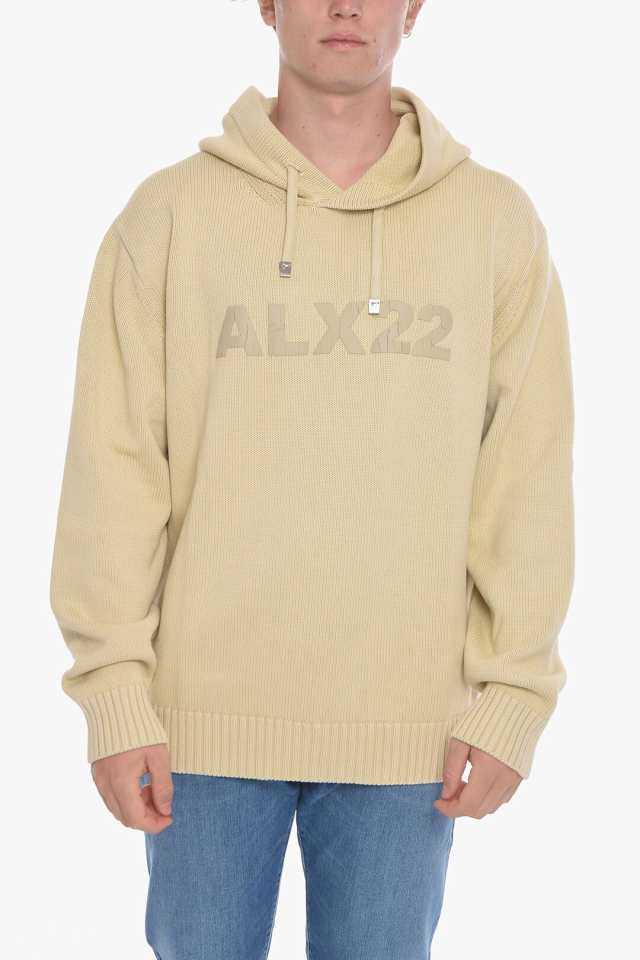 ALYX アリクス ニットウェア AAMKN0127YA02 0 BEG0011 メンズ COTTON HOODED SWEATER WITH  CREPED LOGO 【関税・送料無料】【ラッピング｜au PAY マーケット