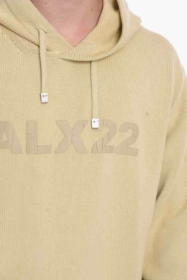 ALYX アリクス ニットウェア AAMKN0127YA02 0 BEG0011 メンズ COTTON HOODED SWEATER WITH  CREPED LOGO 【関税・送料無料】【ラッピング｜au PAY マーケット