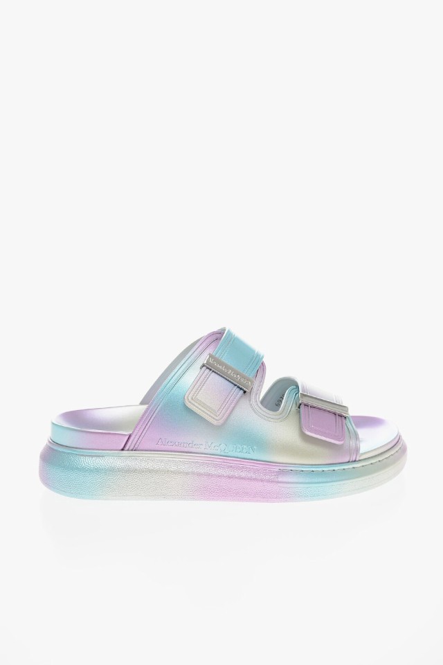 ALEXANDER MCQUEEN アレキサンダー マックイーン フラットシューズ 697095W4TM28258 レディース TIE DYE  LAM? RUBBER SLIDERS WITH DOUBL｜au PAY マーケット