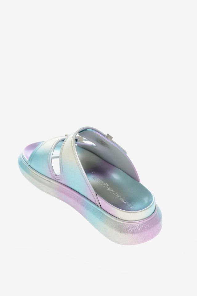 ALEXANDER MCQUEEN アレキサンダー マックイーン フラットシューズ 697095W4TM28258 レディース TIE DYE  LAM? RUBBER SLIDERS WITH DOUBL｜au PAY マーケット