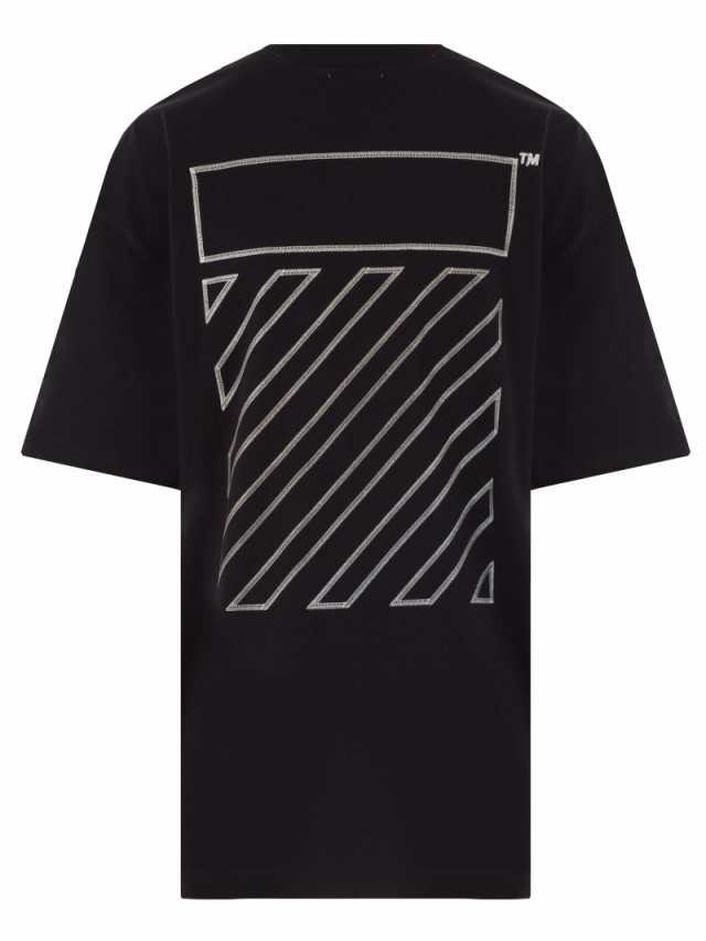 OFF WHITE オフホワイト ブラック Nero Tシャツ レディース 秋冬2023 OWAA089F23JER002 1061  【関税・送料無料】【ラッピング無料】 ia｜au PAY マーケット