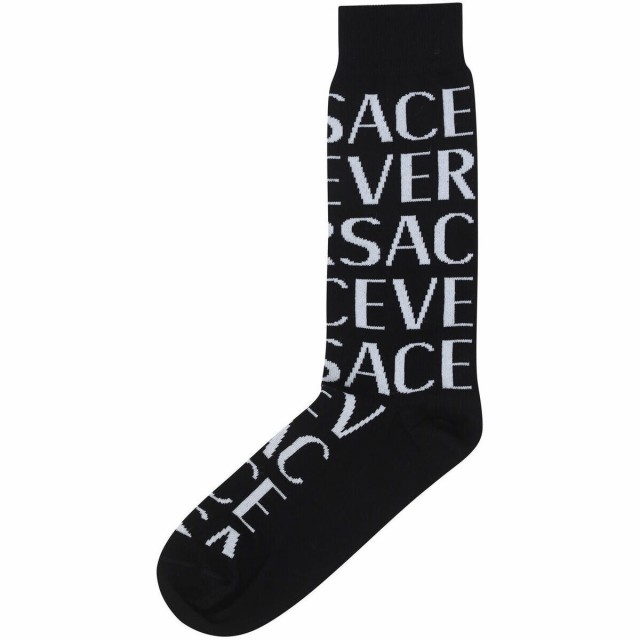 VERSACE ヴェルサーチ ブラック black ソックス メンズ 秋冬2022