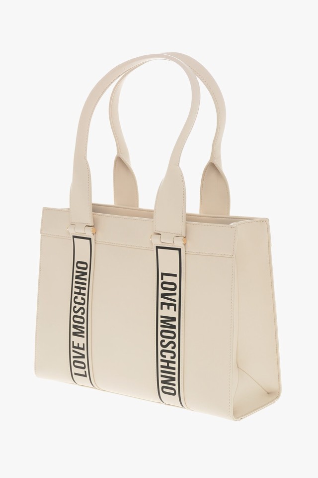 MOSCHINO モスキーノ バッグ JC4206PP0HKG111A レディース LOVE MOSCHINO FAUX LEATHER TOTE  BAG WITH LOGOED BANDS 【関税・送料無料】｜au PAY マーケット