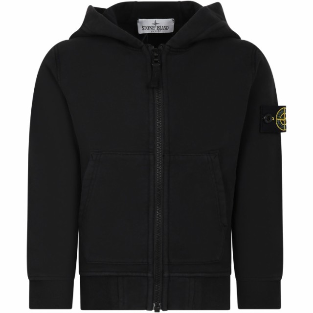 STONE ISLAND JUNIOR ストーン アイランド ブラック Black スウェット ボーイズ 秋冬2023 791660720  #V0029 【関税・送料無料】【ラッピ｜au PAY マーケット