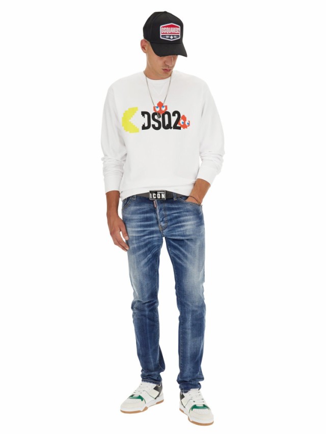 DSQUARED2 ディースクエアード ホワイト BIANCO トレーナー メンズ ...