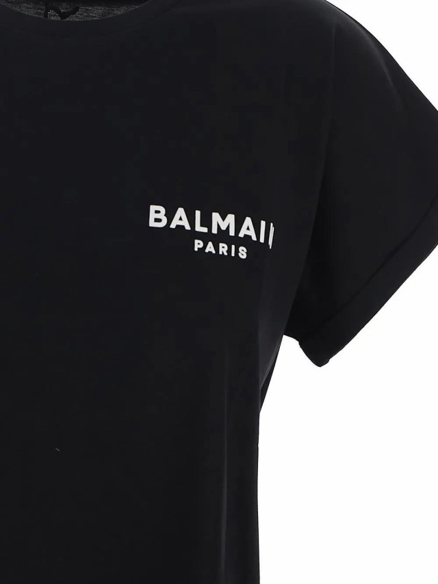 BALMAIN バルマン ブラック Black Tシャツ レディース 秋冬2023