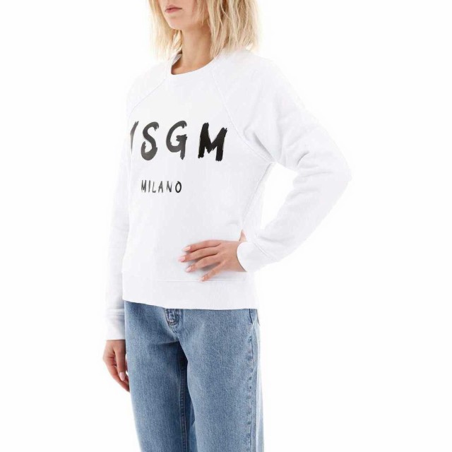 MSGM エムエスジーエム OPTICAL WHITE (White) トレーナー レディース 秋冬2022 2000MDM513 200000  01OW 【関税・送料無料】【ラッピング｜au PAY マーケット