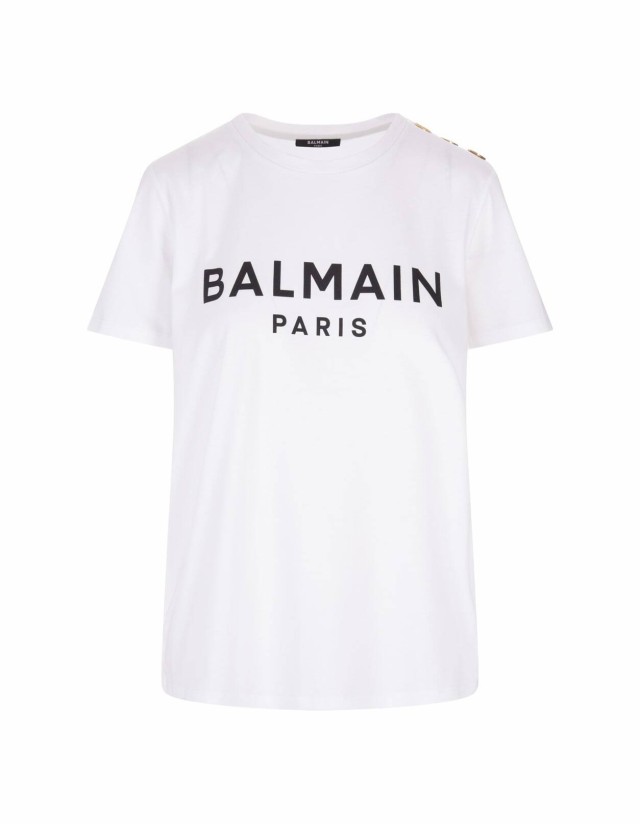 BALMAIN バルマン ホワイト Bianco Tシャツ レディース 秋冬2023