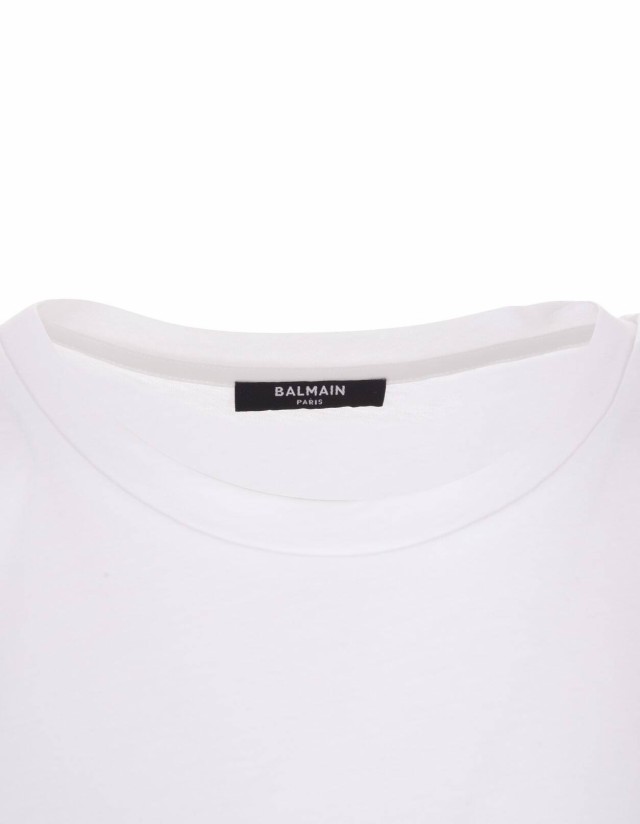 BALMAIN バルマン ホワイト Bianco Tシャツ レディース 秋冬2023