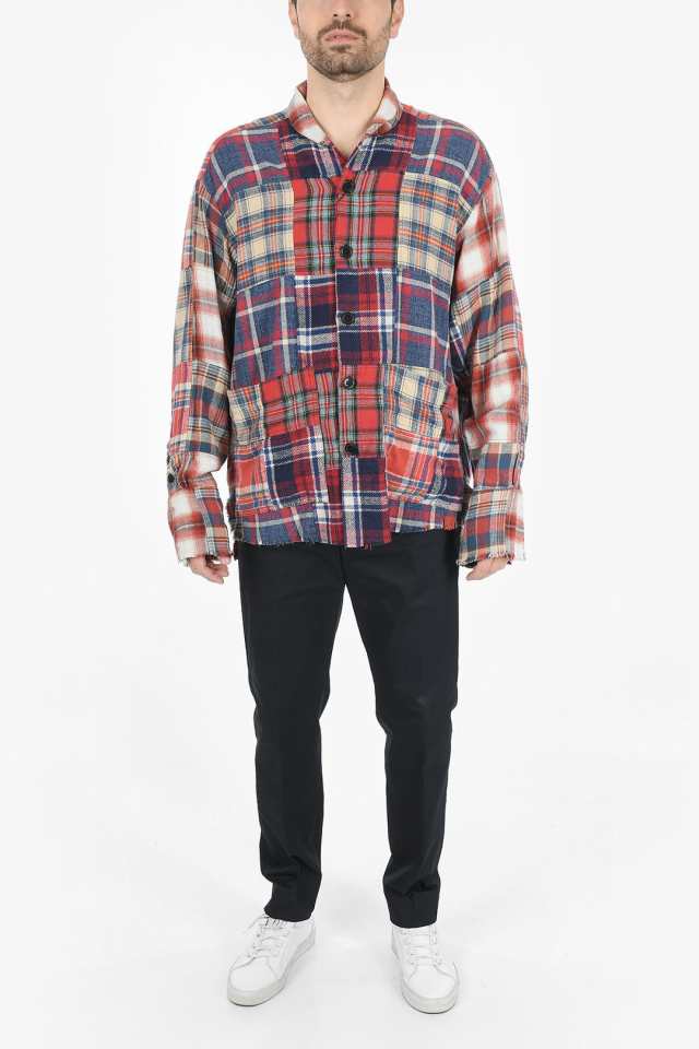 GREG LAUREN グレッグ ローレン Multicolor シャツ BM125/RBPL メンズ SCRAPWORK SHAWL COLLAR  SHIRT 【関税・送料無料】【ラッピング無｜au PAY マーケット