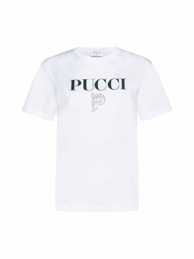 EMILIO PUCCI エミリオ プッチ ホワイト Bianco Tシャツ レディース 秋冬2023 3UTP75 3U983100  【関税・送料無料】【ラッピング無料】 ia｜au PAY マーケット