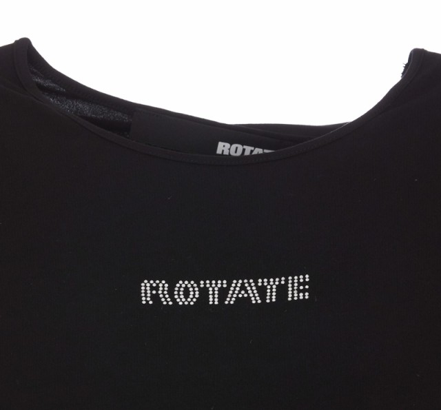 ROTATE BIRGER CHRISTENSEN ローテート ブラック BLACK Tシャツ レディース 秋冬2023 1112151001000  【関税・送料無料】【ラッピング無料｜au PAY マーケット