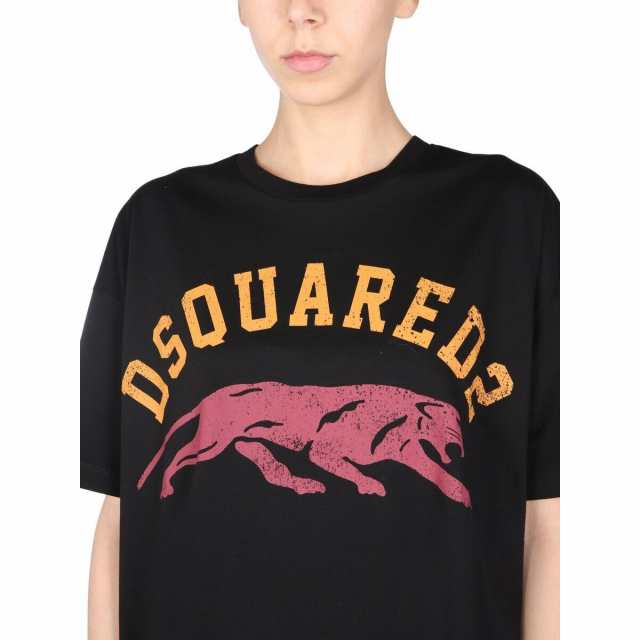 DSQUARED2 ディースクエアード ブラック NERO Tシャツ レディース 秋冬