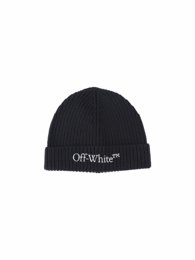 OFF WHITE オフホワイト ブラック Black 帽子 メンズ 秋冬2023 OMLC041F23KNI001 1001  【関税・送料無料】【ラッピング無料】 ia｜au PAY マーケット