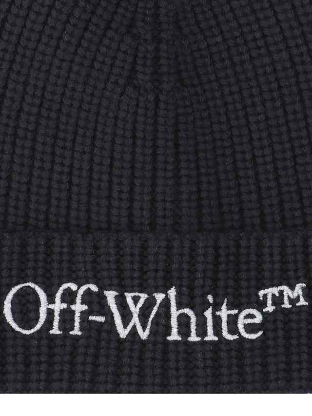 OFF WHITE オフホワイト ブラック Black 帽子 メンズ 秋冬2023 OMLC041F23KNI001 1001  【関税・送料無料】【ラッピング無料】 ia｜au PAY マーケット