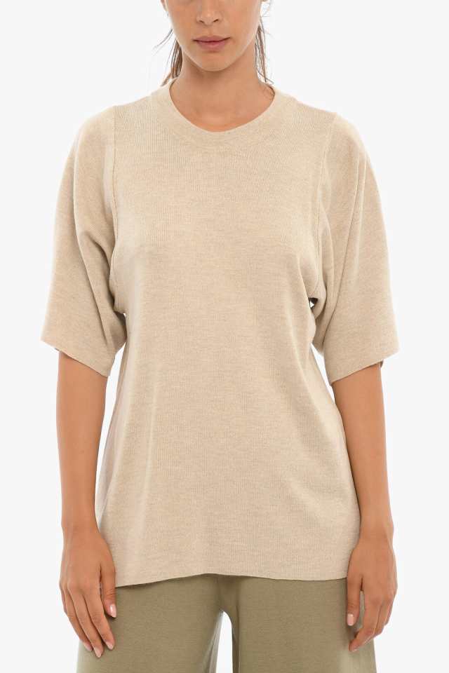 HOLZWEILER ホルツワイラー Beige ニットウェア 13522 0 1002 レディース CREWNECK WOOL QUEST  SHORT SLEEVED PULLOVER 【関税・送料無料｜au PAY マーケット