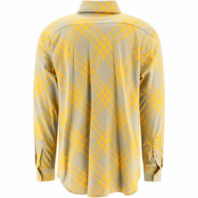 BURBERRY バーバリー イエロー Yellow Check shirt シャツ メンズ 秋冬2023 8079165  【関税・送料無料】【ラッピング無料】 vi｜au PAY マーケット