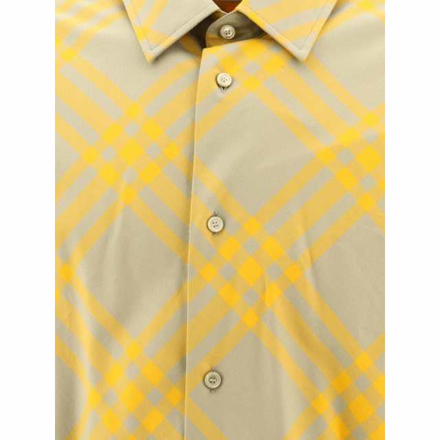 BURBERRY バーバリー イエロー Yellow Check shirt シャツ メンズ 秋冬2023 8079165  【関税・送料無料】【ラッピング無料】 vi｜au PAY マーケット