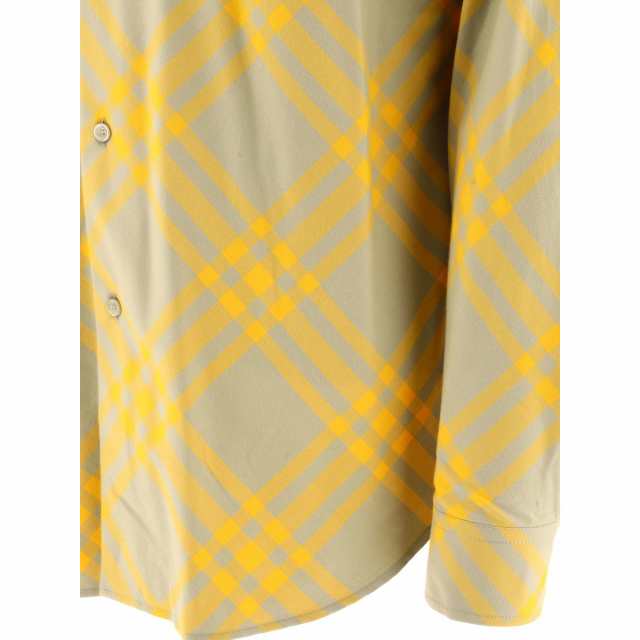 BURBERRY バーバリー イエロー Yellow Check shirt シャツ メンズ 秋冬2023 8079165  【関税・送料無料】【ラッピング無料】 vi｜au PAY マーケット