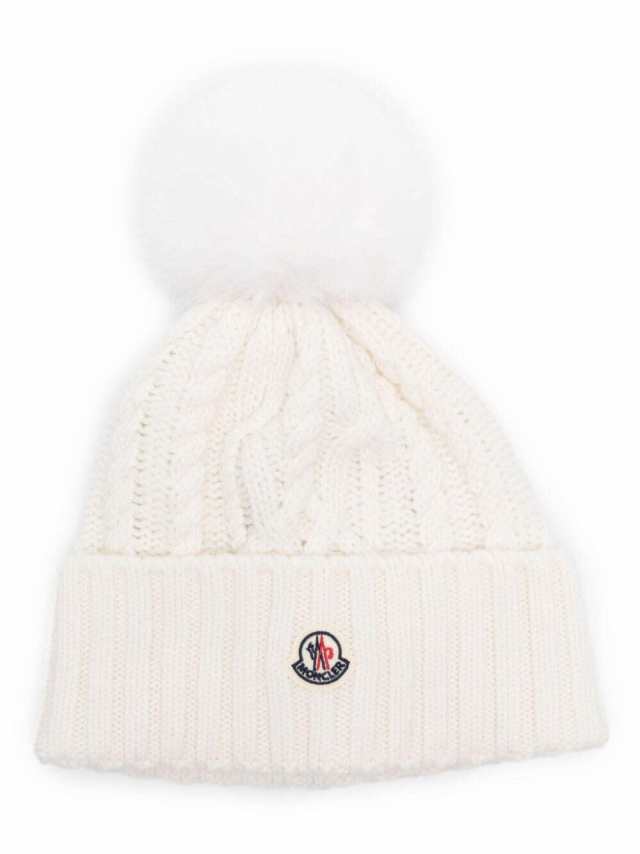 MONCLER モンクレール ホワイト Bianco Moncler basic wool beanie